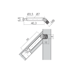 Tourillon articulé MINI15 filet M6