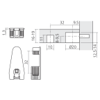 Boîtier excentrique EXPANDO Ø20 + 10 mm