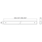 Barre de penderie 30 x 15 mm