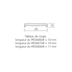 Profil diffuseur pour gamme 25x8