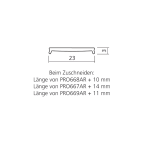 Diffusorprofil für Serie 25 x 8