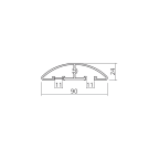 Profiel kabeldoorvoer EASY BRIDGE voor vloer