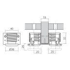 Vérin de socle double 300 kg