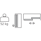Garniture 1 porte Roll 52 avec arrêt