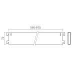 Tussenstuk voor stellijst 60 x 30 mm