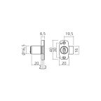 Mini-serrure 1 point cylindre 16,5