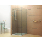 Set 1 porte de douche + 1 fixe angle simple