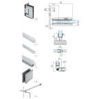 Set 1 porte de douche + 1 fixe angle simple