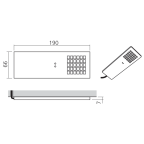 Set 3 LED-Anbauleuchten 12 V, rechteckig