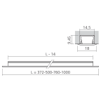 LED inbouwlichtlijst wit aanpasbaar 12 V