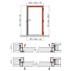 Set X40 mit kalibrierter Vollkerntür