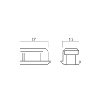 Schienenendstück CLIPO 16, oben