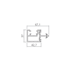 Profiel scheidingswand V70