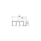 Rail double en applique Clipo 16