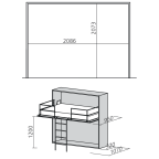 Opklapbaar stapelbed