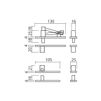 Pivot/taatsdeurscharnier inox 80 kg