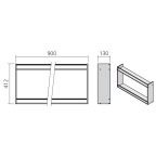 Regal für Kücheninsel MODULAR 900 mm