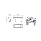 Selbstklebender Sockel für Steckdose DESK 2