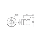 Inslagmoer M10