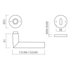 Deurkruk op rozet STOCKHOLM