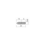 Dubbele stokschroef M4