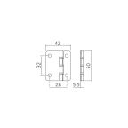 Asymmetrisches Mittelscharnier PS23