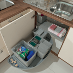 Ensemble poubelles tri sélectif pour élément d’angle