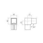 Hoekverbinding SQUARE-LINE vierkant