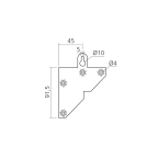 Attache coin triangulaire