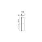 Boîte largeur 100 mm design bois