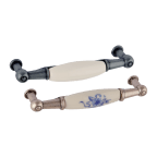 Poignée porcelaine argent