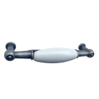 Poignée porcelaine argent