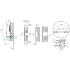 Charnière CLIP top 95 ° pour porte à cadre aluminium en applique