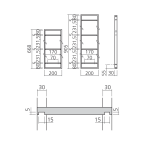 Kader voor industrieel rek YOUK diepte 200 mm