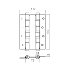 Charnière 10 roulements double action