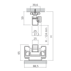 Coulisse d'armoire 80 kg