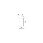 U-Profil für Glas 8 mm