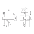 Support orientable SQUARE-LINE carré
