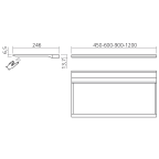 Panneau lumineux blanc ajustable avec interrupteur