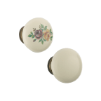 Bouton porcelaine bronzé