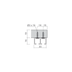 Rail double en applique Clipo 16 verre