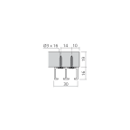 Rail double en applique Clipo 16 verre