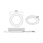 Opbouwspot LED rond 12 V