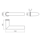 Deurkruk STOCKHOLM op mini rozet