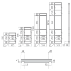 Cadre d'étagère YouK profondeur 320 mm