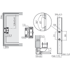 Frontbevestiging alu kader AVENTOS HK-XS