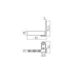 Pivot/taatsdeurscharnier inox 40 kg