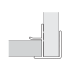 Angle 90° lisse pour profil de plinthe
