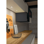 Spot LED carré en applique 12 V