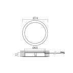 LED-Einbauleuchte 12 V, Ø 68 mm
